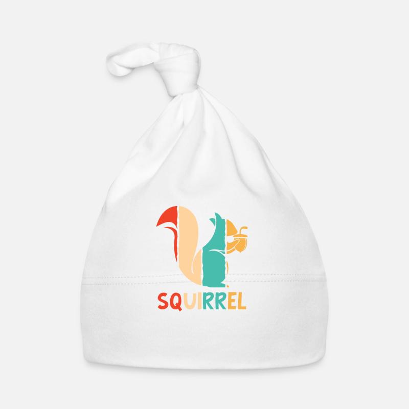 Retro Grauhörnchen Squirrel Fuchshörnchen Baby Bio-Mütze