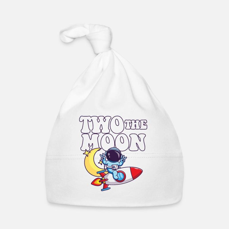 Two The Moon Astronaut Outer Space 2nd Birthday Baby Bio-Mütze