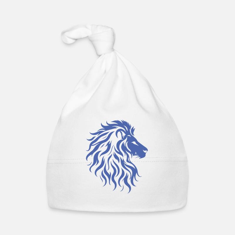 Majestic lion head silhouette Organic Baby Cap