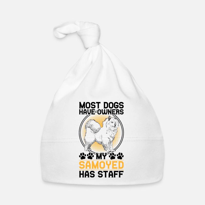 Samoyed has staff Samoyed Spitz Organic Baby Cap