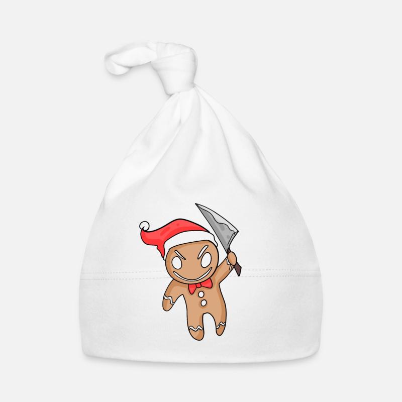 Evil Gingerbread Christmas Organic Baby Cap