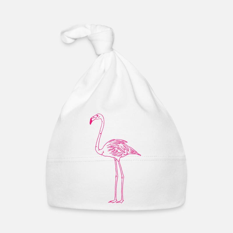 Flamant rose élégance oiseau exotique cadeau Bonnet bio Bébé