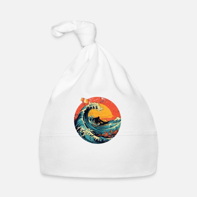 kitesurf kitesurf kitesurf planche de kite surf - Bonnet bio Bébé - blanc