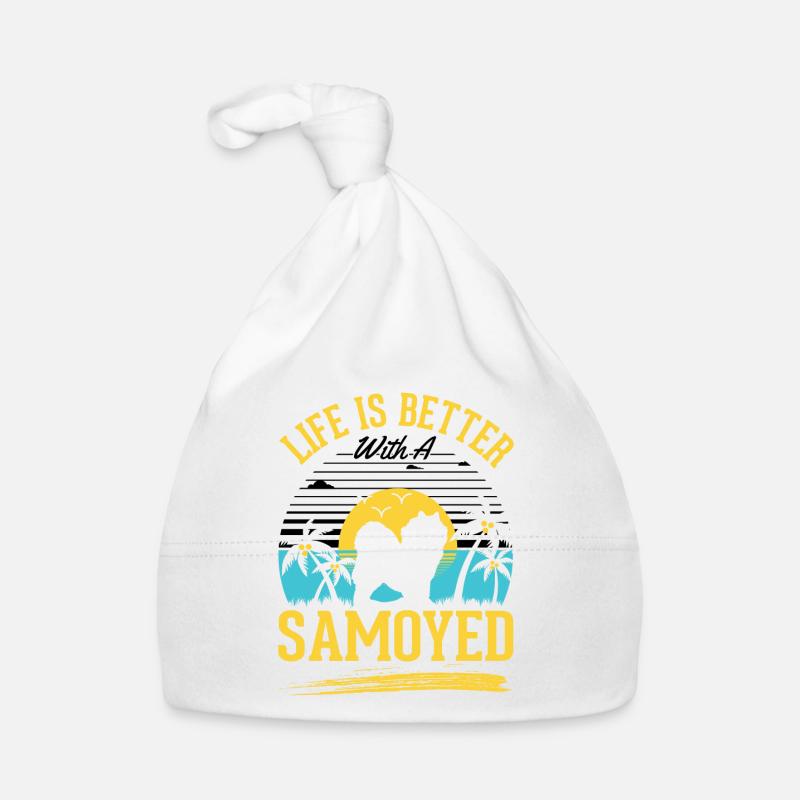 La vie est plus belle avec un Samoyède Bonnet bio Bébé