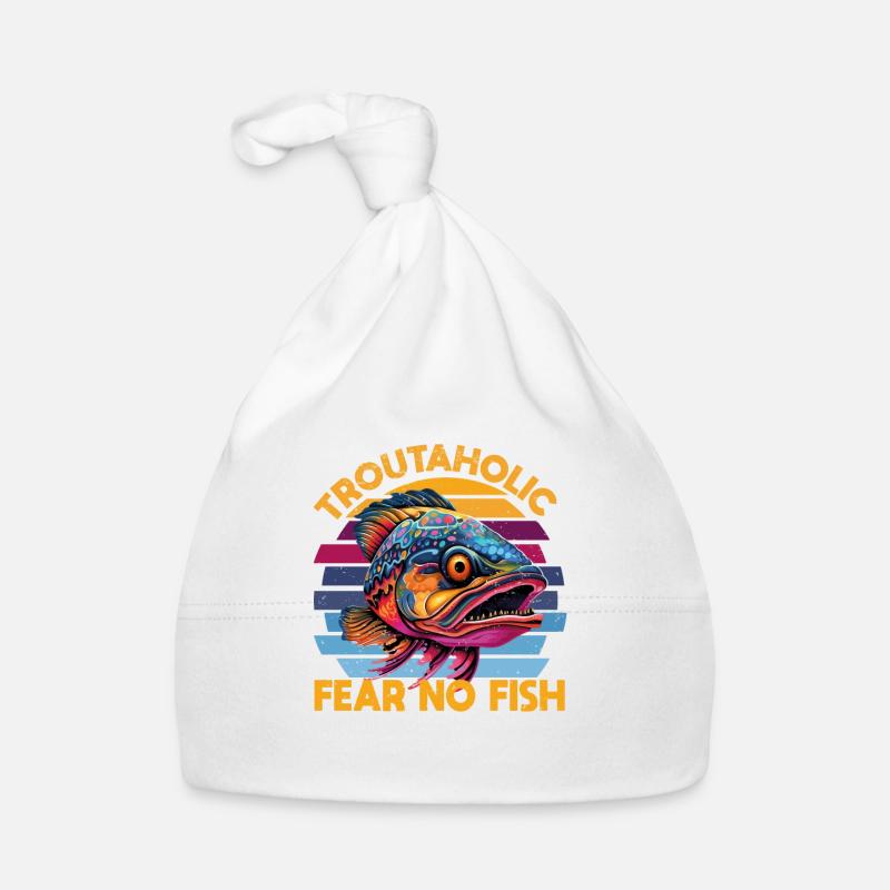 Fischen Forelle Lachs Fischer Angler Barsch Baby Bio-Mütze
