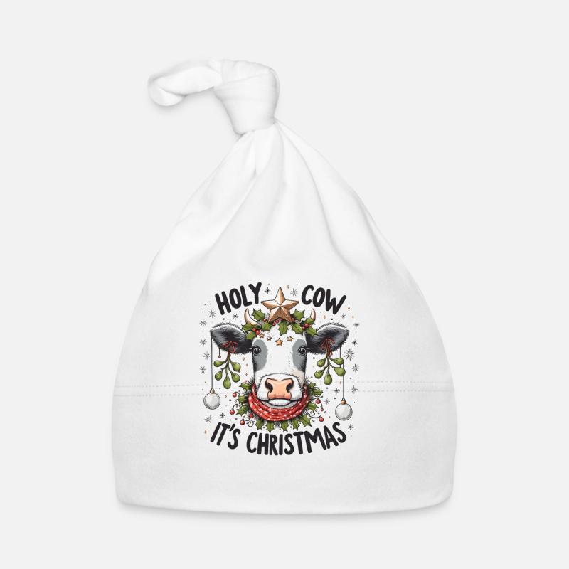 Vache sacrée son Noël I vache de Noël Bonnet bio Bébé