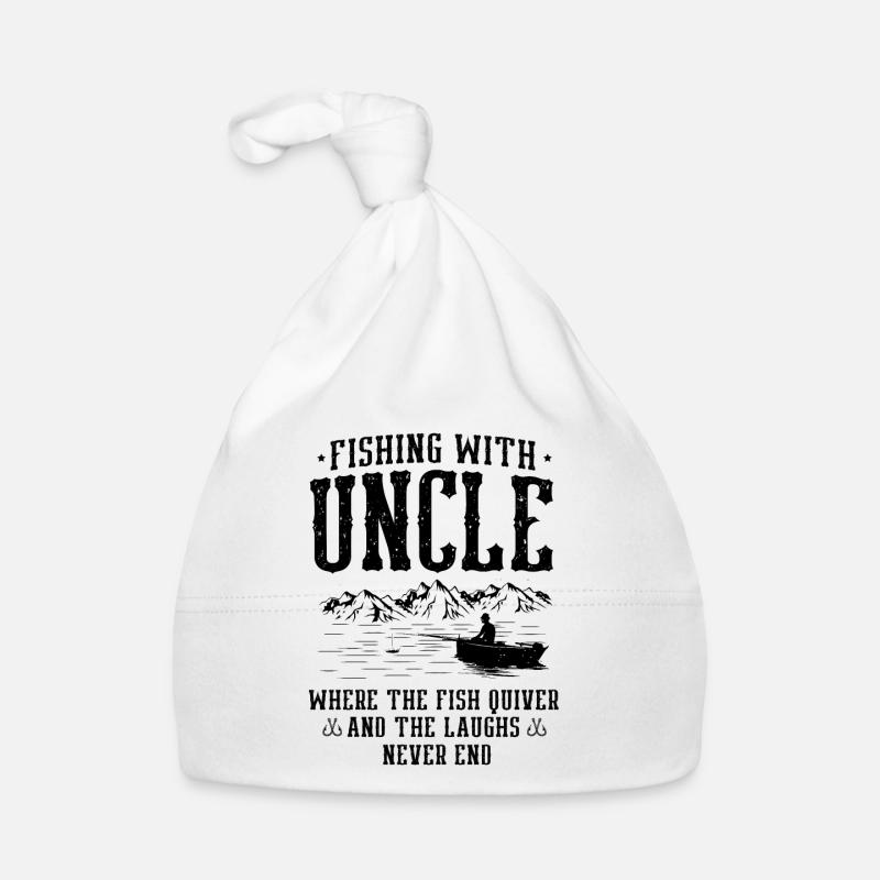 Pêche Oncle Pêcheur Oncles Drôle Poisson Parfait Bonnet bio Bébé