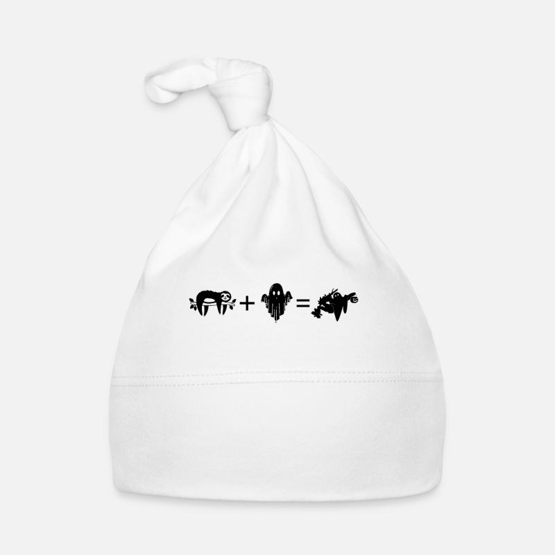 Halloween Ghost Sloth + Ghost = Ghost Sloth Organic Baby Cap