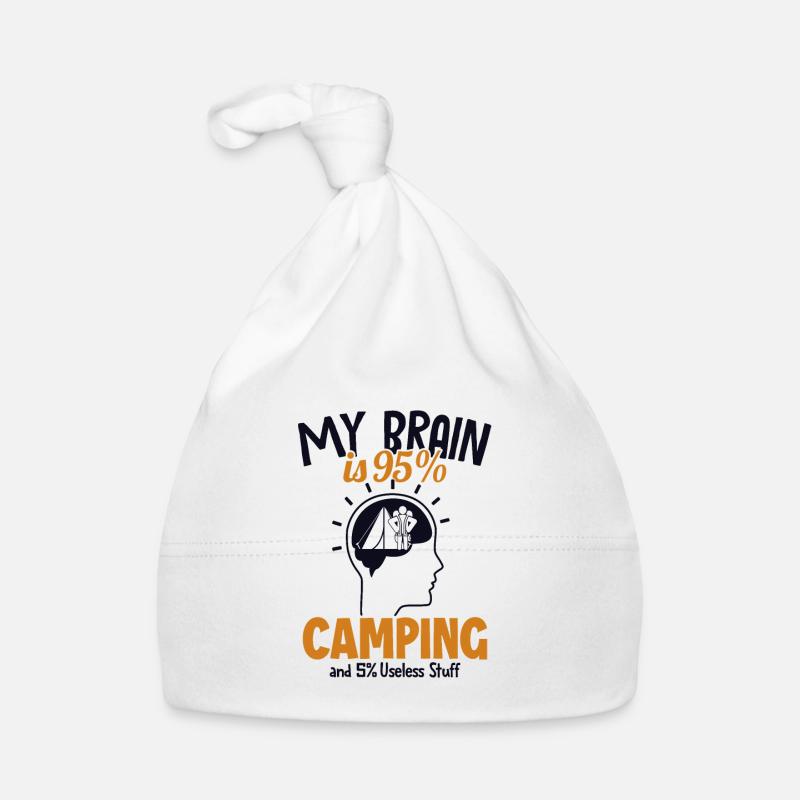 My Brain is 95% Camping Campingplatz Zelten Baby Bio-Mütze