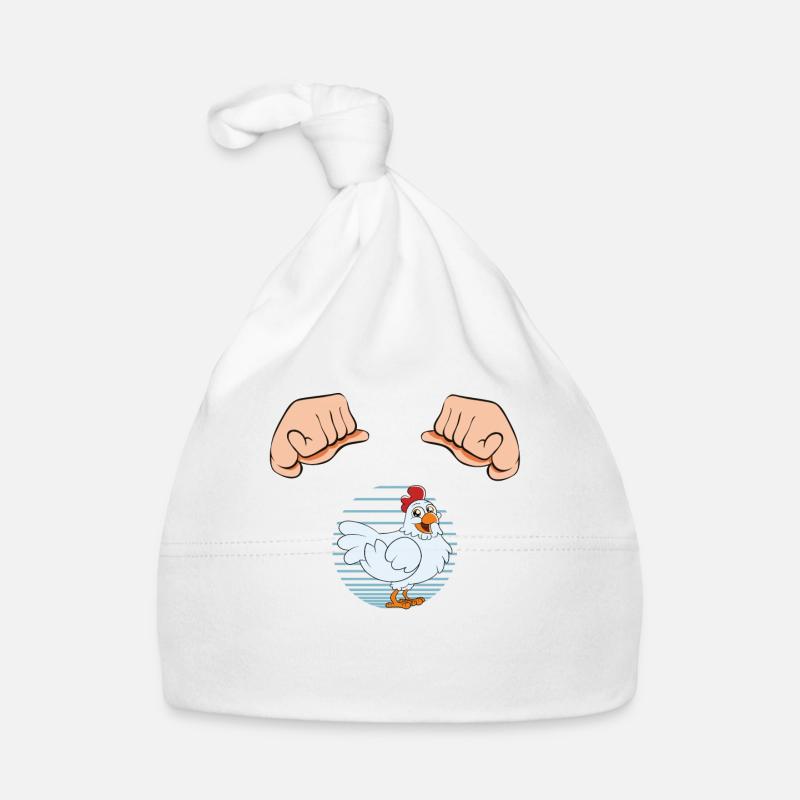 Lustiger Hühner Spruch Huhn Baby Bio-Mütze