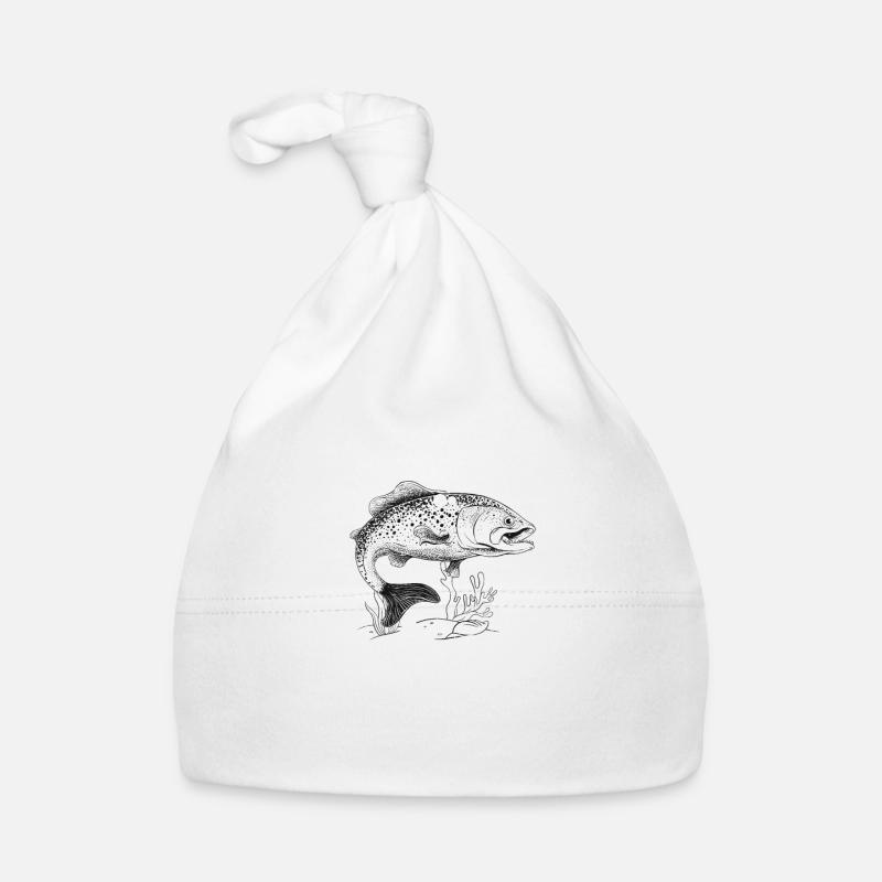 Pêche, Truite, Saumon, Pêcheur, Pêcheur, Perche Bonnet bio Bébé