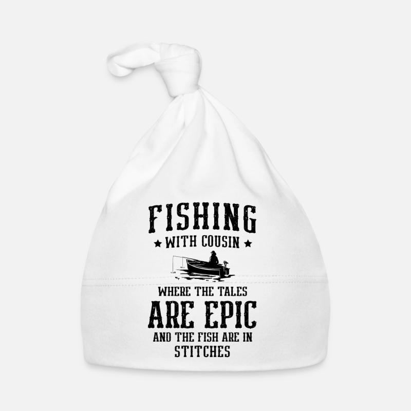 Pêche Cousin Pêcheur Cousins Drôle Poisson Perfec Bonnet bio Bébé