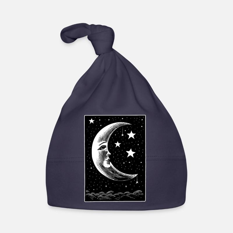 La lune et les étoiles Bonnet bio Bébé