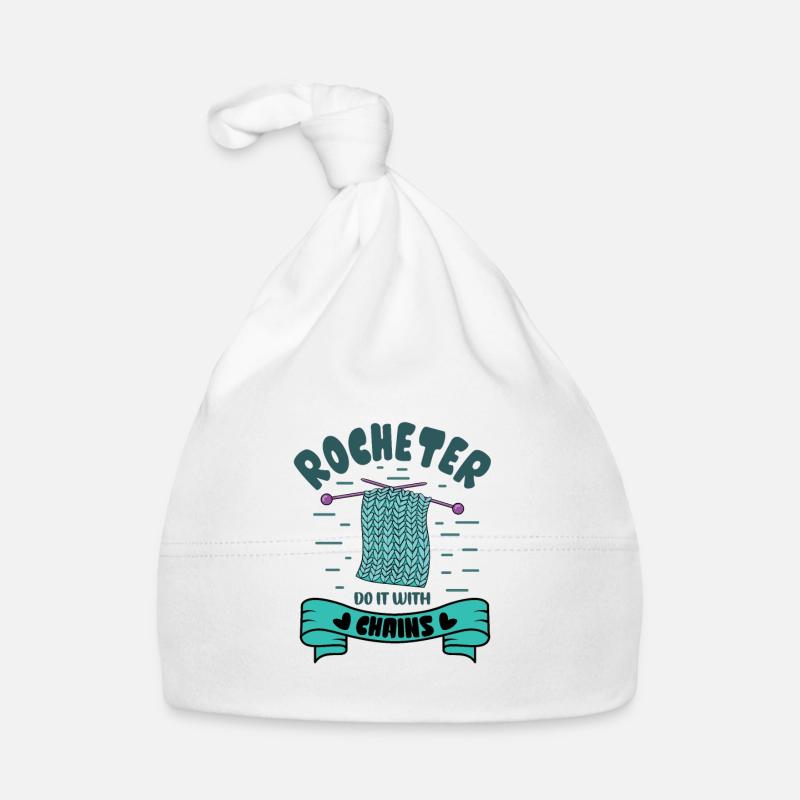 Crocheters do it with chains Baby Bio-Mütze