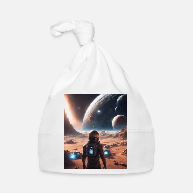 Planets Outer Space Organic Baby Cap