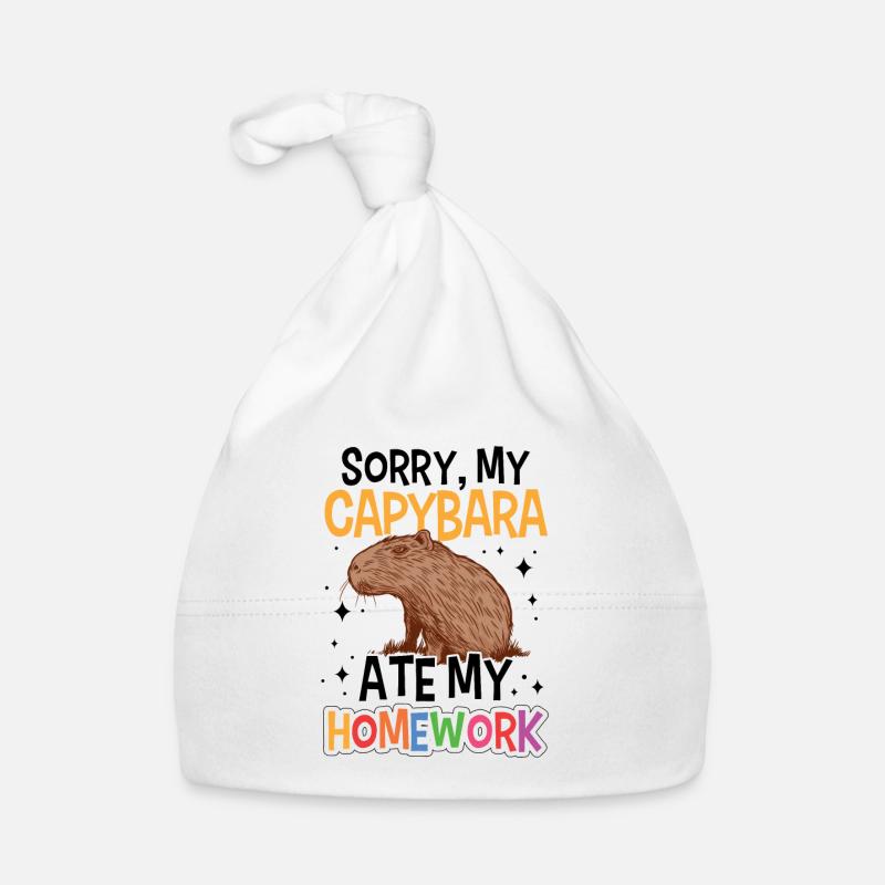 Capybara a mangé ses devoirs Capybara Bonnet bio Bébé