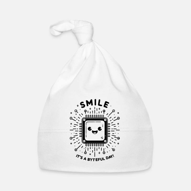 Smile It's a Byteful Day! Organic Baby Cap