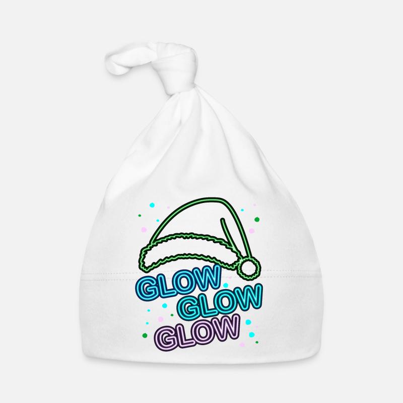 Glow Glow Glow Glowing Santa Hat Organic Baby Cap