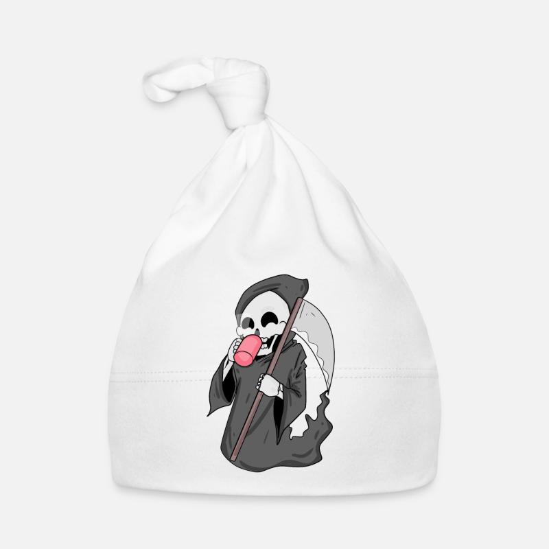 Sensenmann mit Kaffee Baby Bio-Mütze
