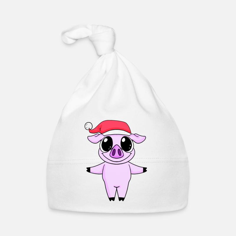 Schwein Weihnachten Baby Bio-Mütze