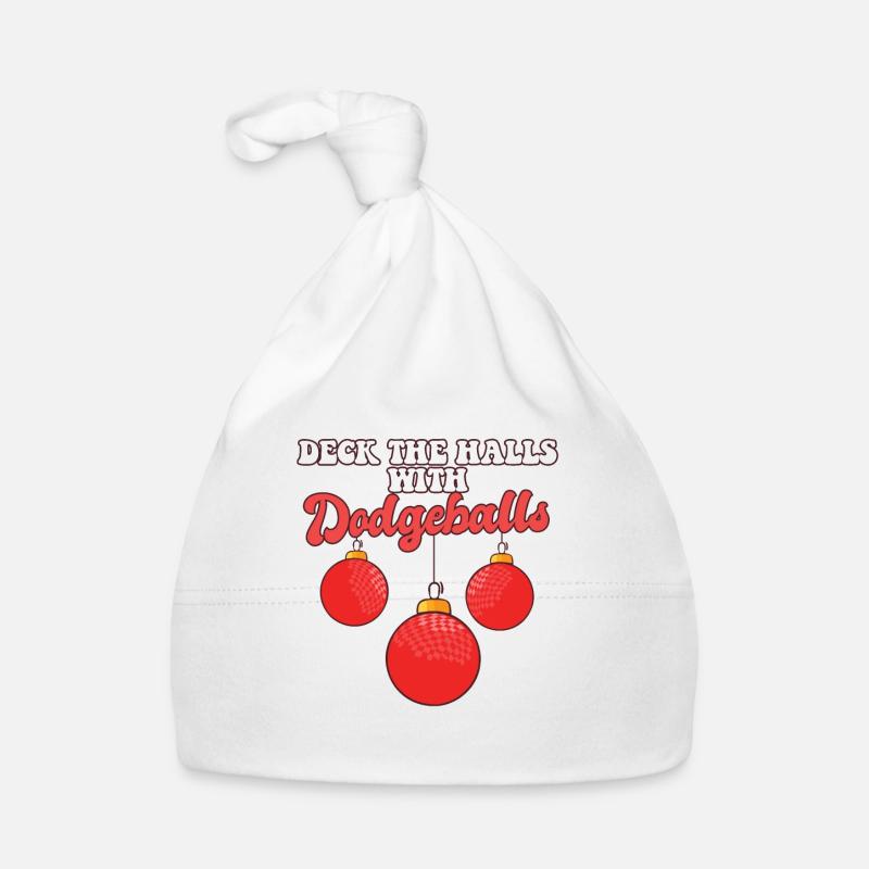 Deck The Halls With Dodgeball Player Coach Organic Baby Cap