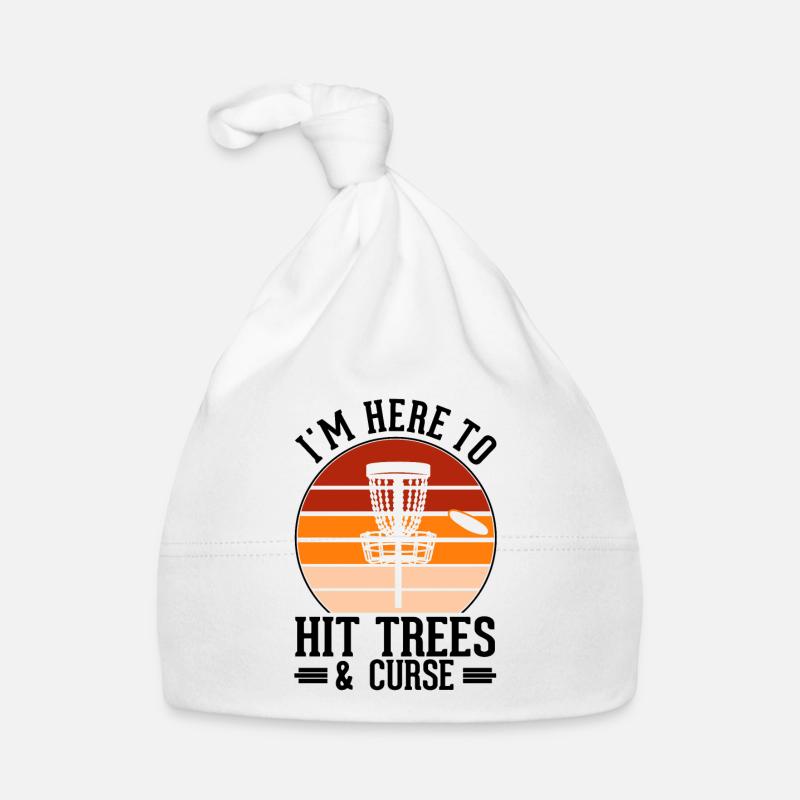 Discgolf I'm here to hit trees and curse Organic Baby Cap
