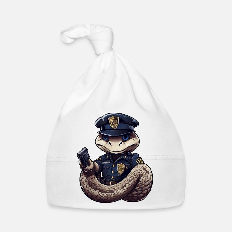 Snake Policeman Organic Baby Cap