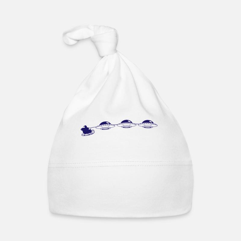 Ufo Reindeer Sleigh Ride Christmas Flight Organic Baby Cap