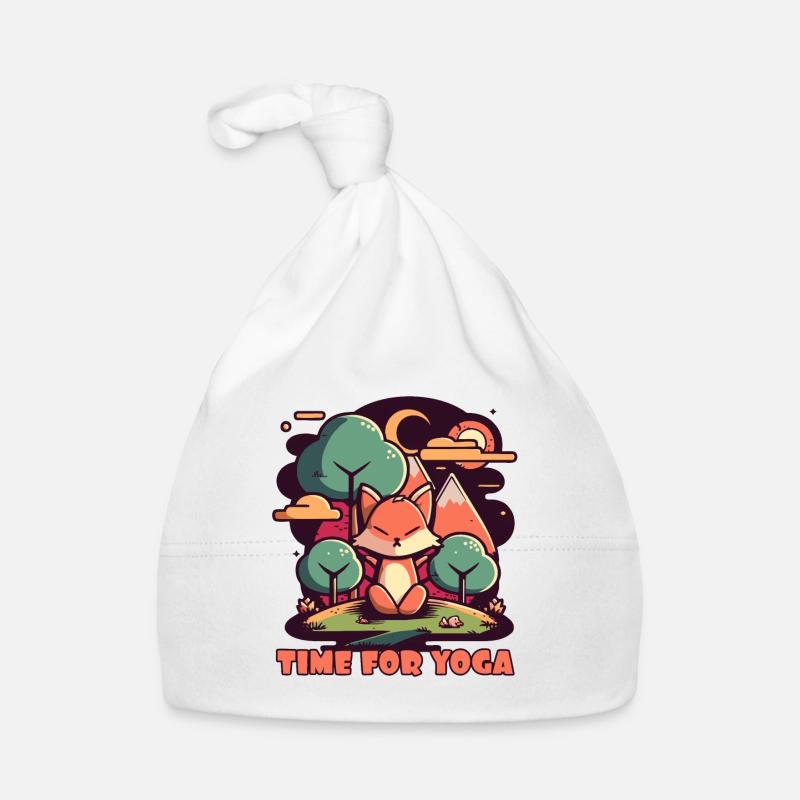 C’est l’heure du yoga avec un renard mignon Bonnet bio Bébé