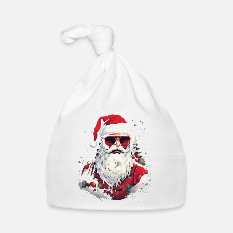 Brille Weihnachtsmann Baby Bio-Mütze