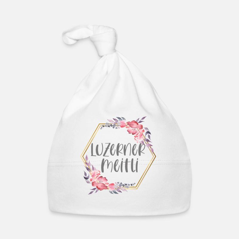 Schweiz Luzern Mädchen Heimat Geschenk Baby Bio-Mütze