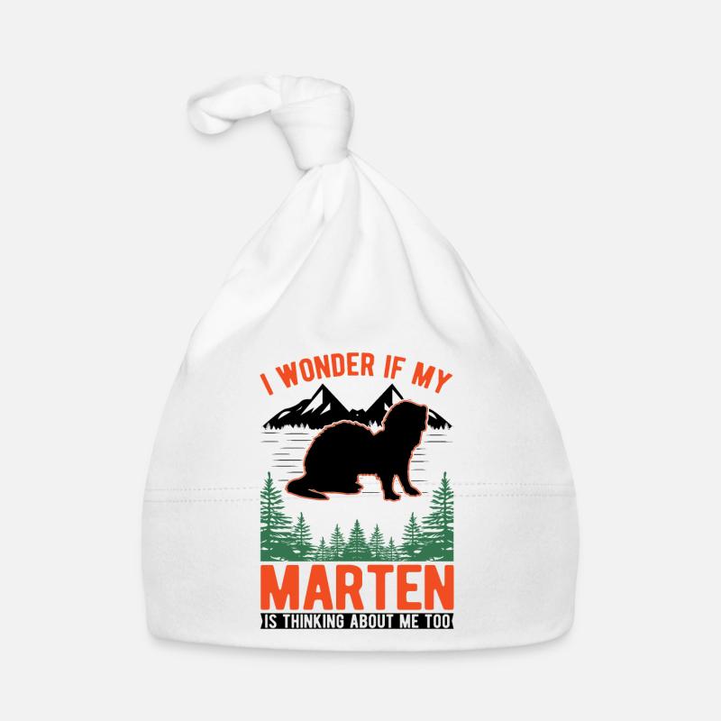 Marder Geschenk Baummarder Nerz Baby Bio-Mütze