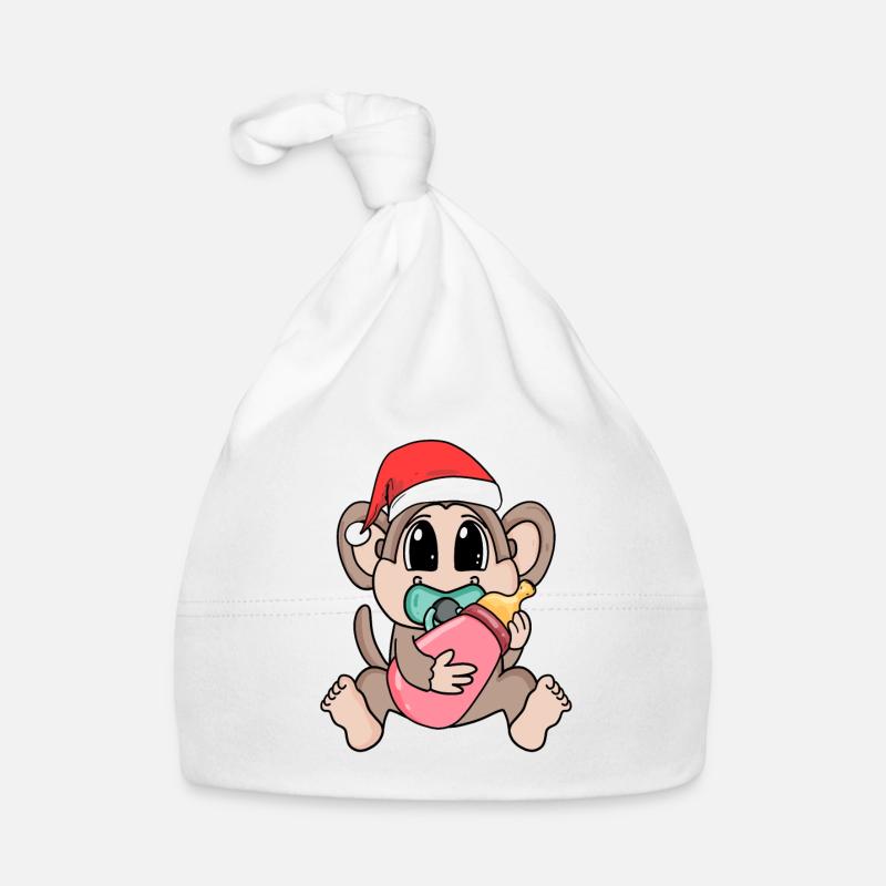 Singe bébé Noël Bonnet bio Bébé
