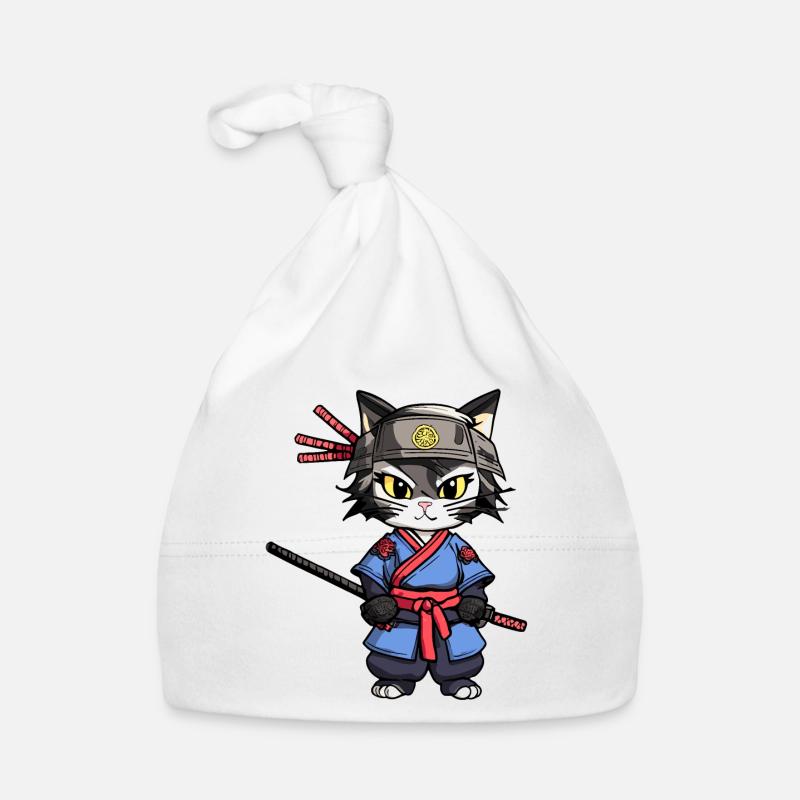 Chat samouraï #24 Bonnet bio Bébé