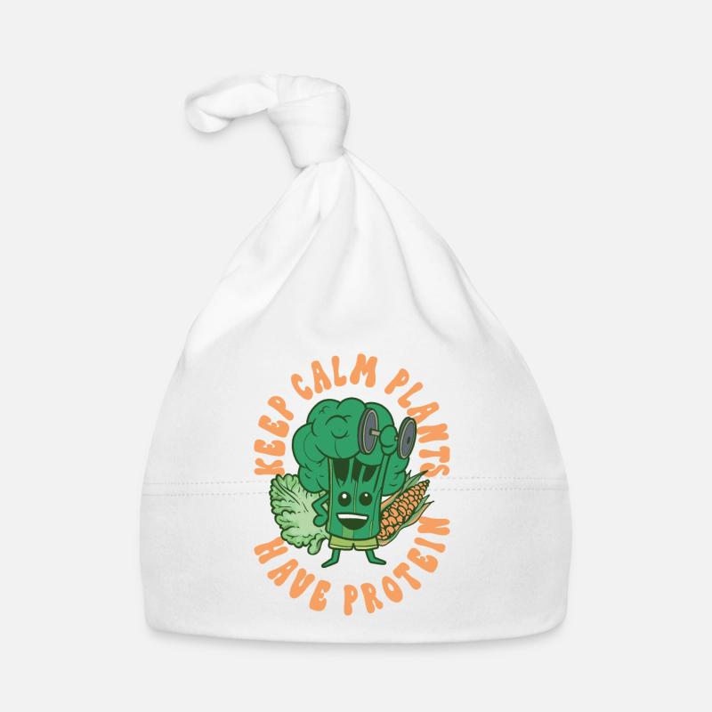 Keep calm plants have protein Baby Bio-Mütze