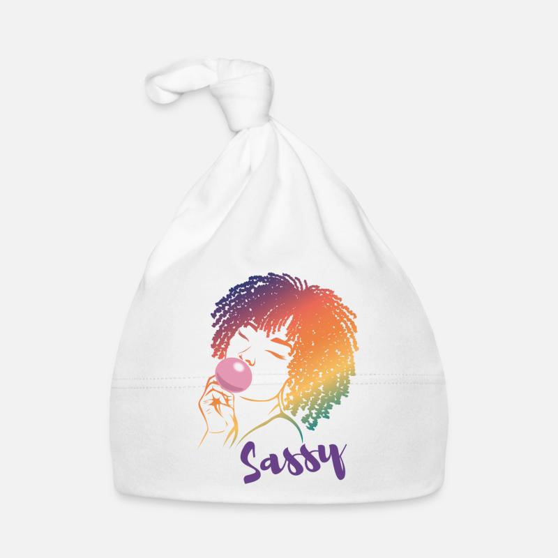 Sassy Chic with Afro Charm Organic Baby Cap
