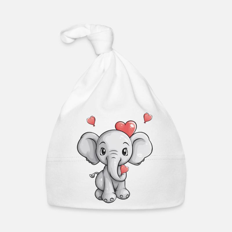 Éléphant doux Bonnet bio Bébé