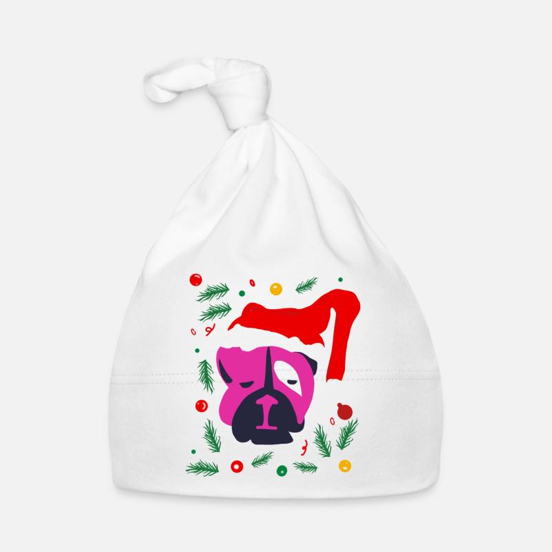 Chien de Noël - Joyeux Noël - Joyeux chien Bonnet bio Bébé