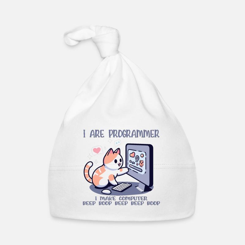 I are programmer, funny cat Organic Baby Cap