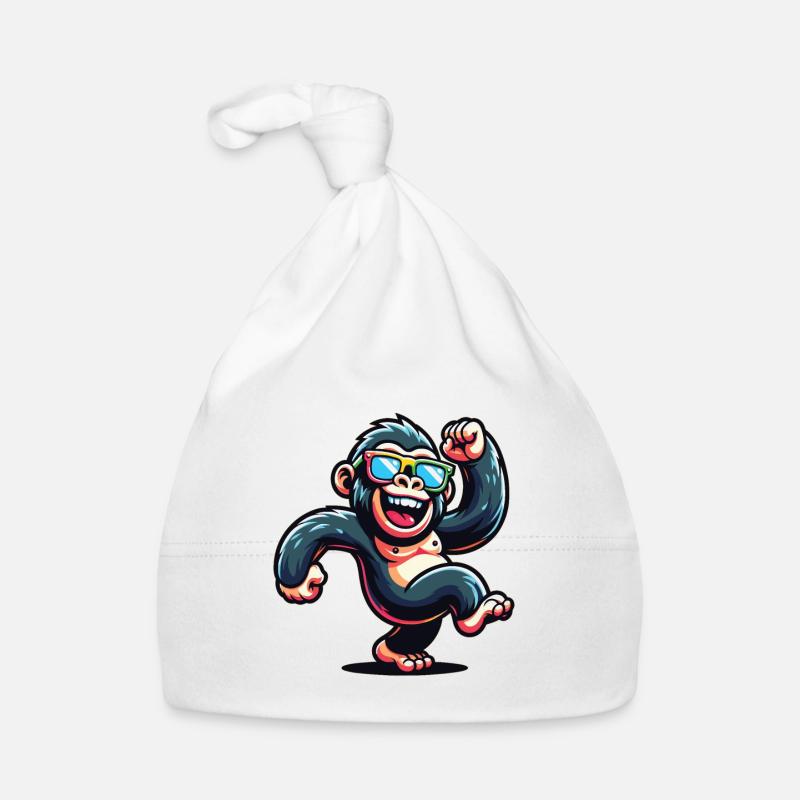 Gorilla with sunglasses Organic Baby Cap