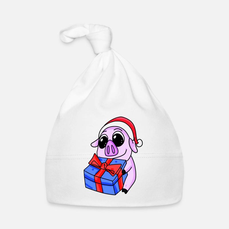 Schwein Weihnachten Baby Bio-Mütze