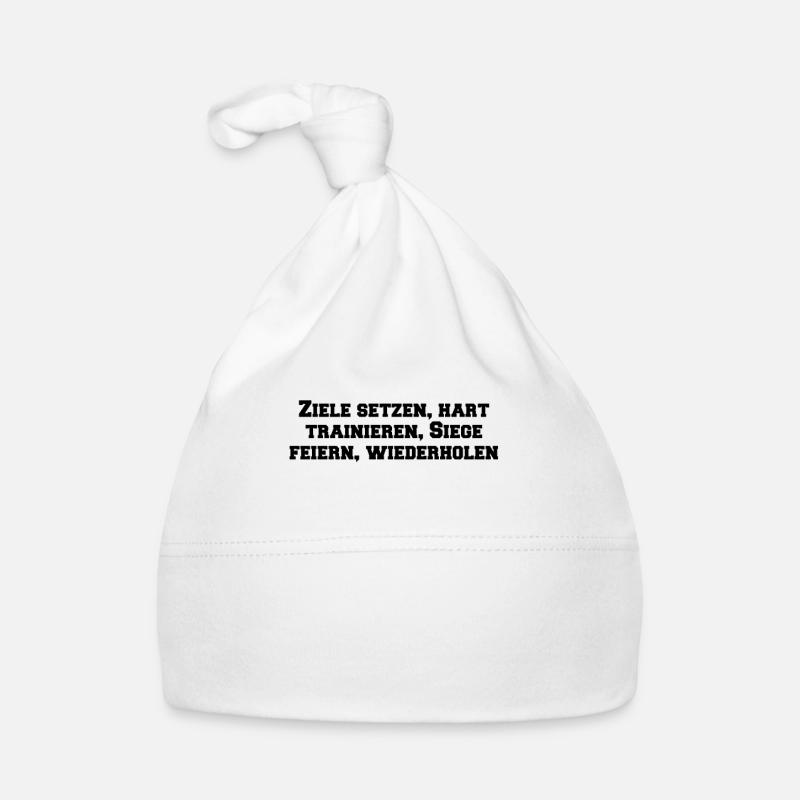 Fitness - Setting Goals, Training Hard, Winning Organic Baby Cap