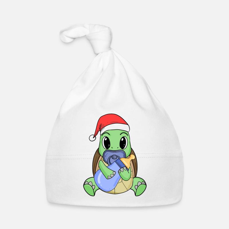 Tortue bébé Noël Bonnet bio Bébé
