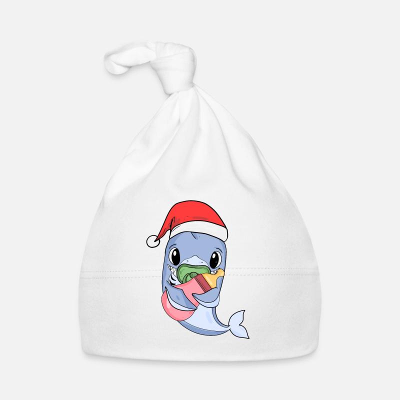 Shark Baby Christmas Fish Fish Organic Baby Cap