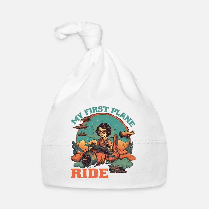 My First Plane Ride 59 Organic Baby Cap