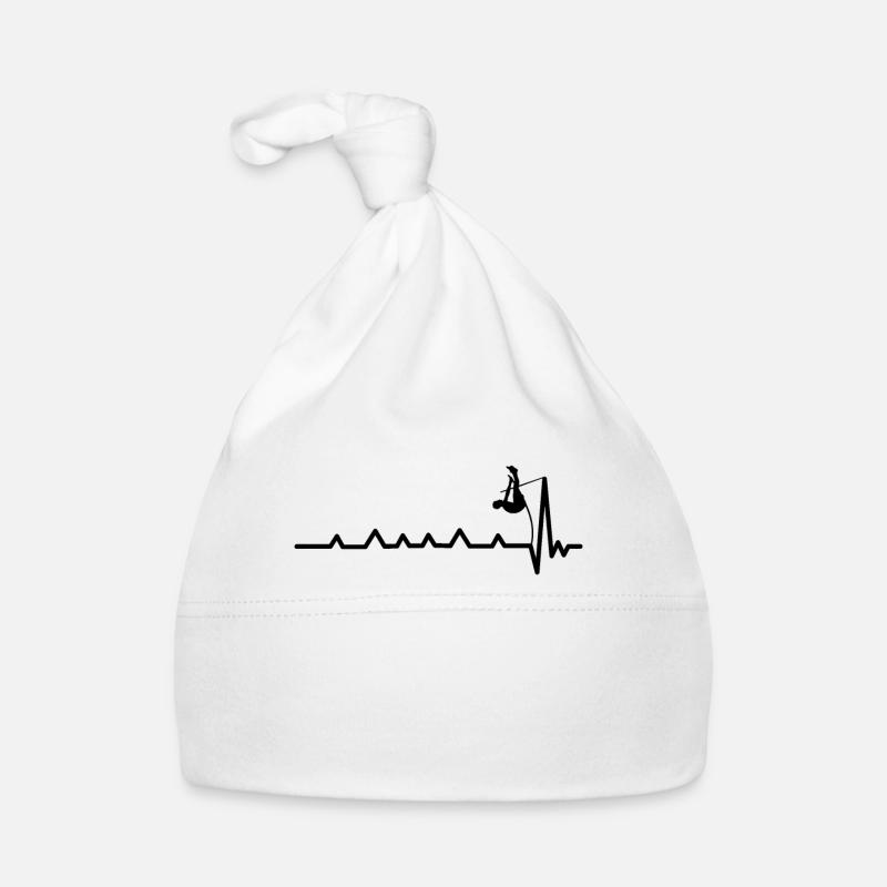 Battement de cœur d’athlète d’athlétisme de saut à la perche Bonnet bio Bébé