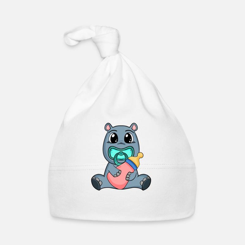 Motif de bébé hippopotame Bonnet bio Bébé