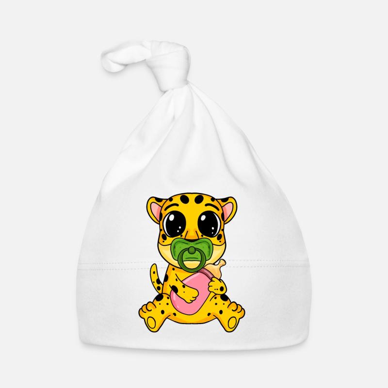 Motif de bébé guépard Bonnet bio Bébé