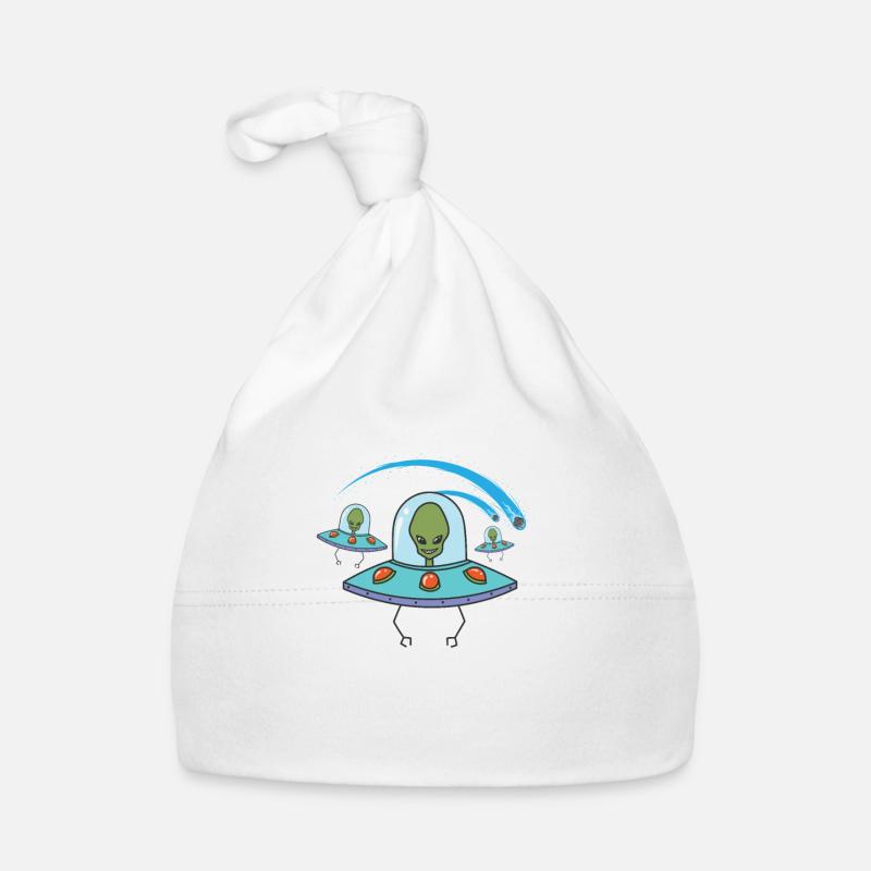 Sternschnuppe mit Aliens Himmel Baby Bio-Mütze