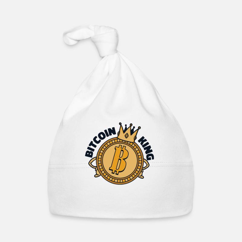 Bitcoin King Cryptocurrency Blockchain Crypto Organic Baby Cap